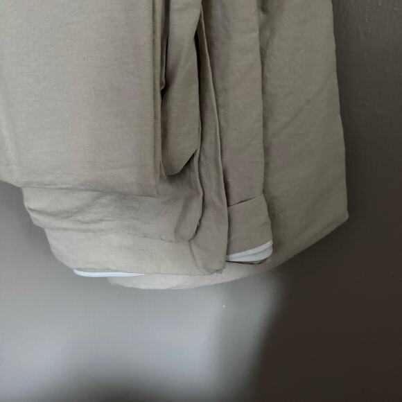 100% Linen Tan Zip Bottom Duvet Cover Size King Summer Lightweight - Picture 3 of 5